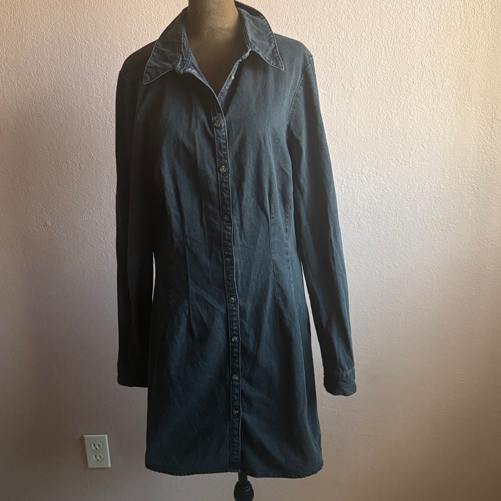 ASOS  Vintage Dark Washed  Denim Shirt Dress